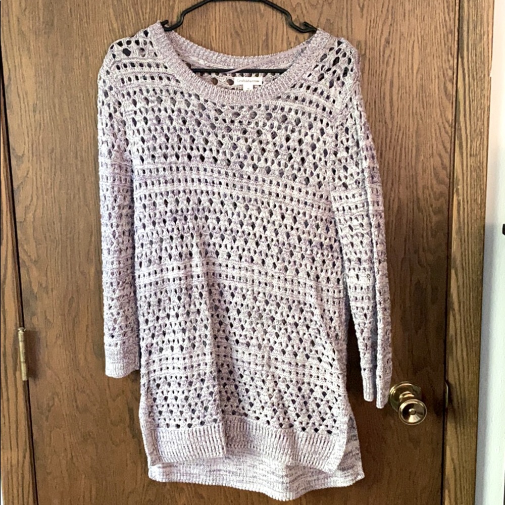purple knit sweater!